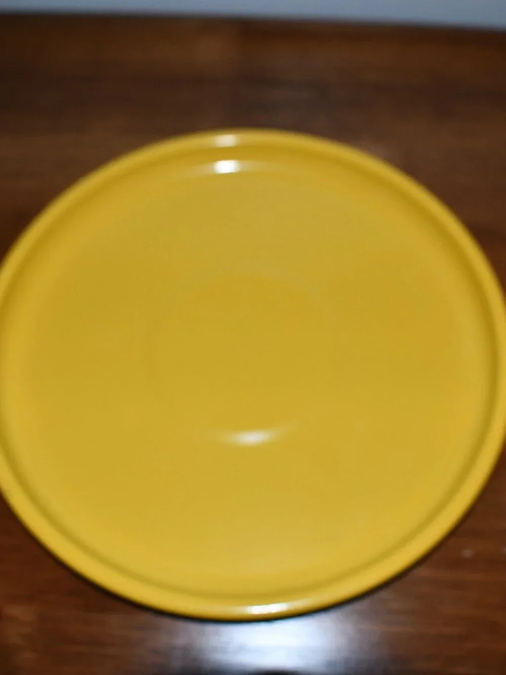 Vintage Gourmet International Yellow Fondue Pot Wood Handle Japan
